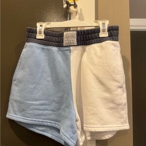 Hollister Blue and White Lounge Shorts